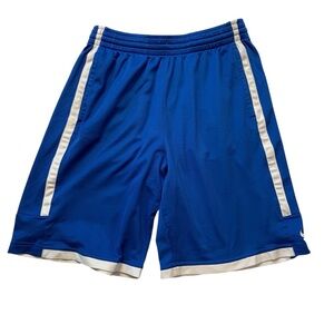 Nike Men’s Blue Dri-FIT Athletic Shorts Size Medium White Trim